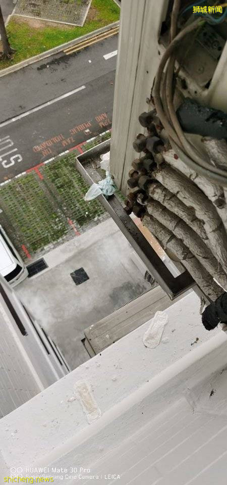 好惡心！天降衛生巾 黏窗外