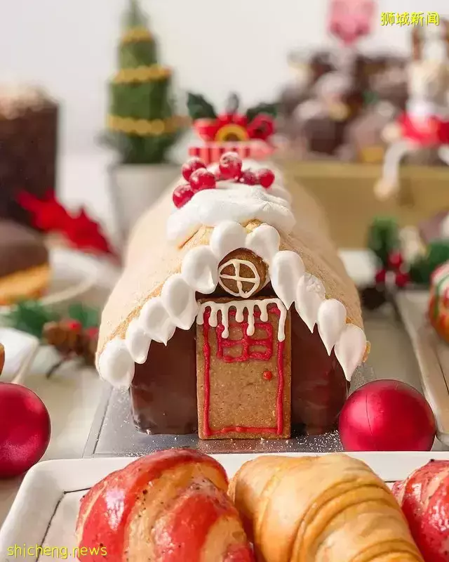 盘点新加坡8大高颜值树桐蛋糕!好看好吃好拍、今年圣诞聚餐就订这些🍰