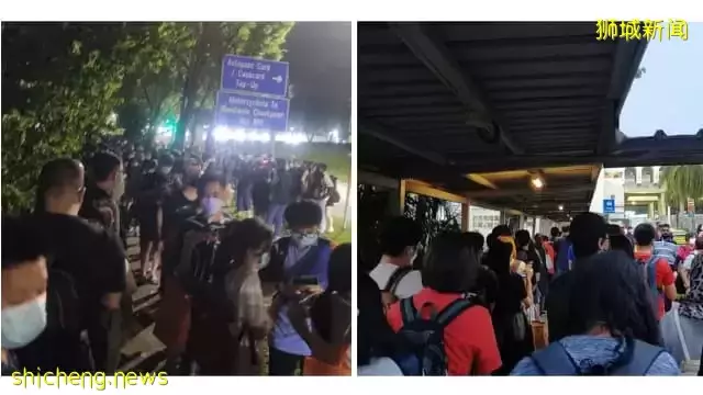 新马关卡周末人流骤增 兀兰排队人龙比上周长