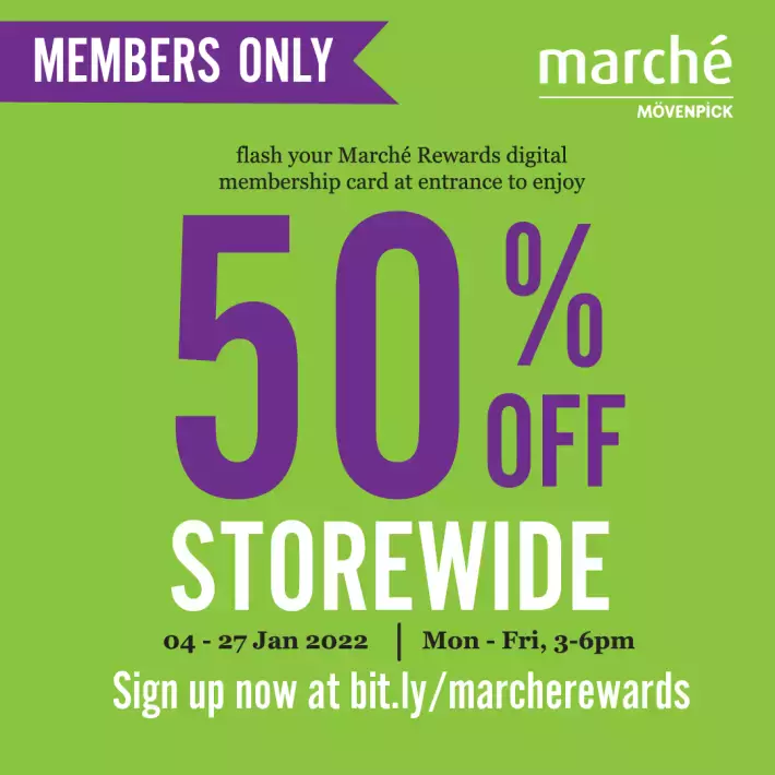 开年优惠!Marché Mövenpick推出一月全店5折活动