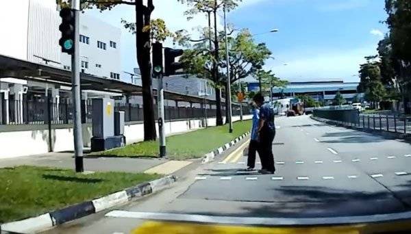 羅厘停路中央 司機下車攙扶老伯過馬路