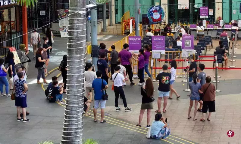 新加坡全島疫苗熱,民衆趕在2月14日前打追加劑