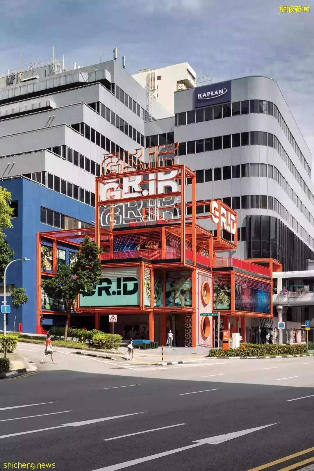 新加坡老商場改造，用工業霓虹升級視覺地標