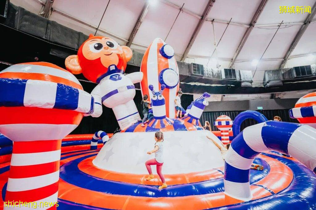 溜娃新去处👏新加坡最大的室内充气城堡嘉年华回归!随你旋转跳跃、自由蹦跶👧