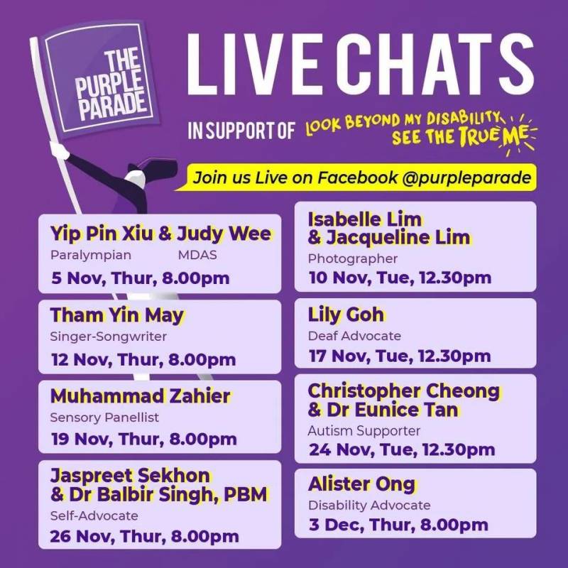 第一屆線上紫色行動成功舉辦,新加坡正在爲建設包容殘疾人的社會而努力