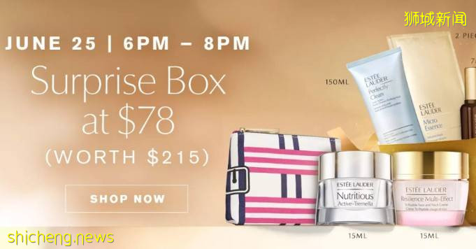 雅詩蘭黛新加坡旗艦店開啓年中大促!小棕瓶、DW粉底、鋼鐵俠面膜等買一送一!還有超多贈品送你!