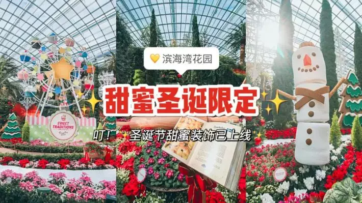 Gardens By The Bay圣诞季！甜蜜圣诞甜品主题装饰，一脚踏进童话世界