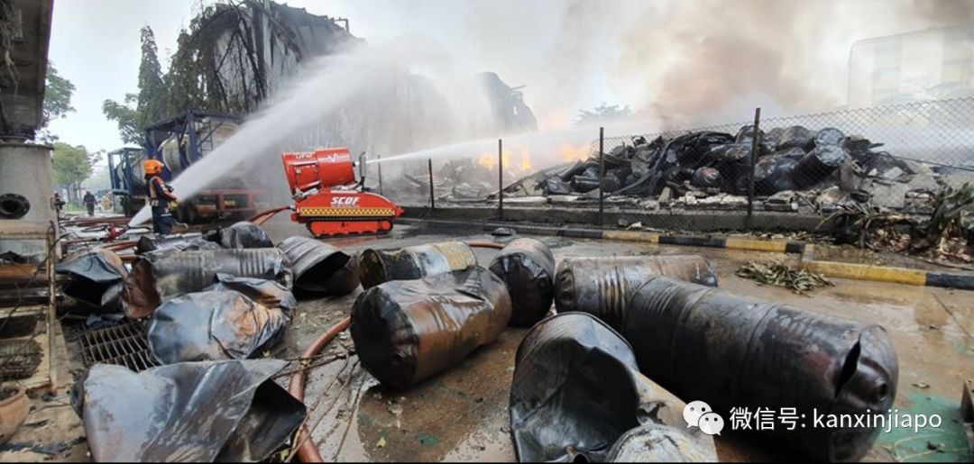 新加坡化工厂大火狂烧6小时,出动130名消防员!