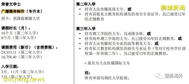 新加坡学制最短专升本课程原来在这里！学费竟然不到10万！1年内完成！应届大专生的福利帖