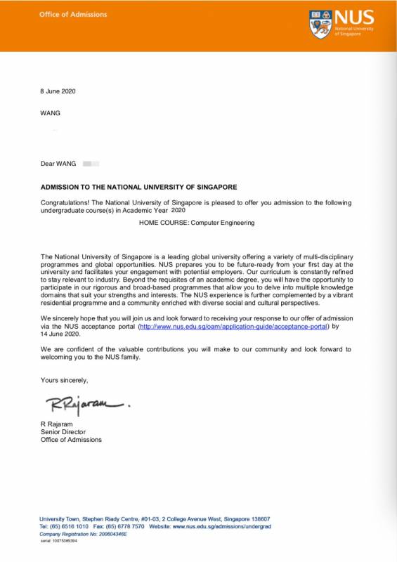 “好在我努力了!” 新加坡留學生:中考落榜,名校offer也能照拿不誤