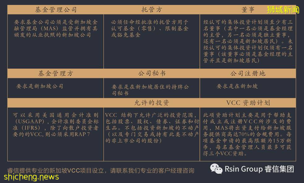 新加坡可變的資本公司（VCC）