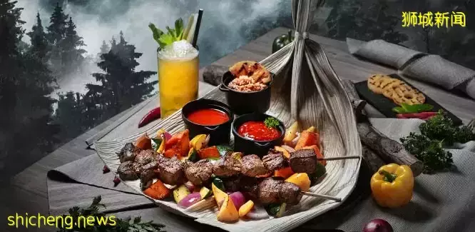 新加坡环球影城打造侏罗纪世界的用餐体验!与迅猛龙霸王龙见面🦖热血刺激超好玩