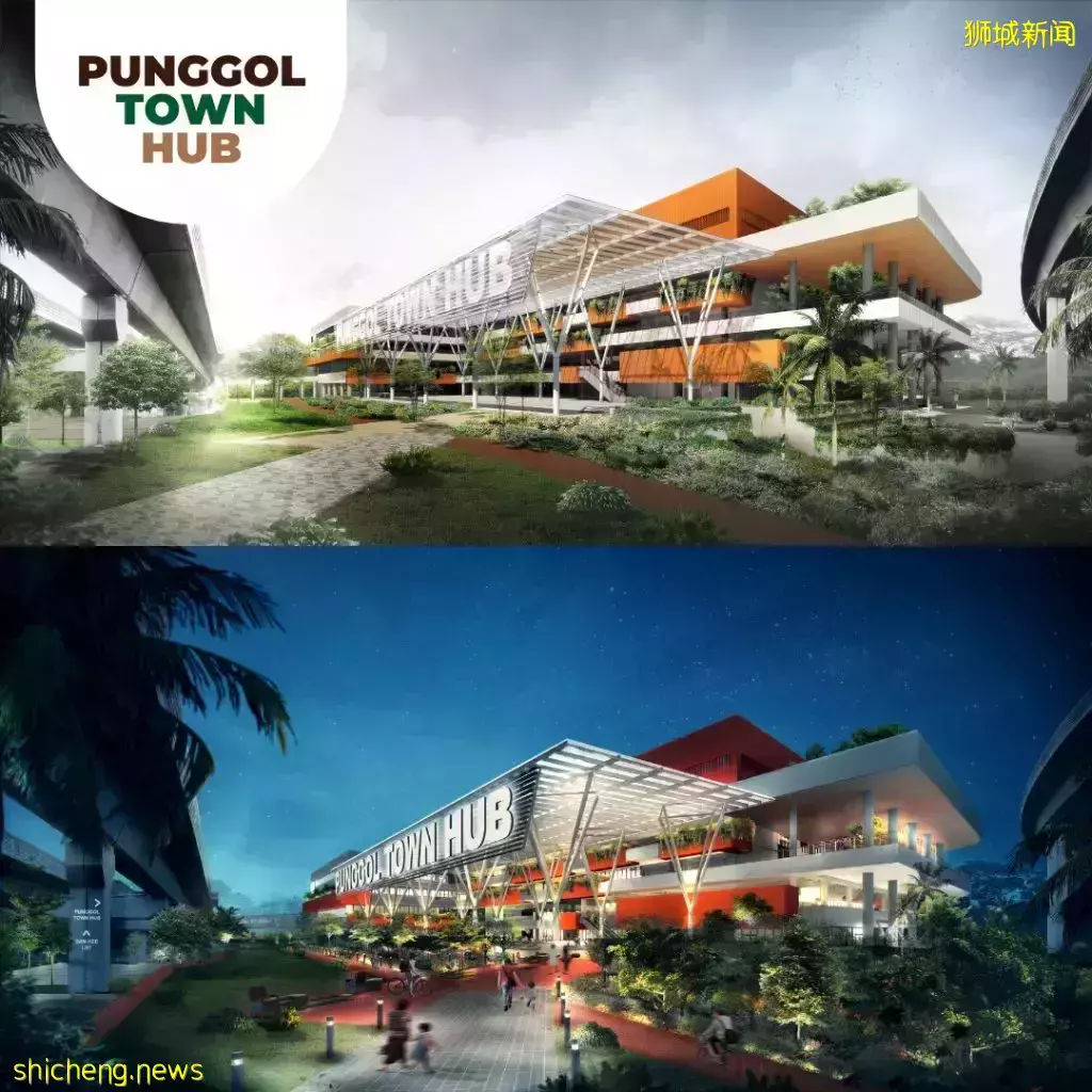 全新Punggol Town Hub即將建成，預計明年年中開業！設有超大美食中心&amp;圖書館