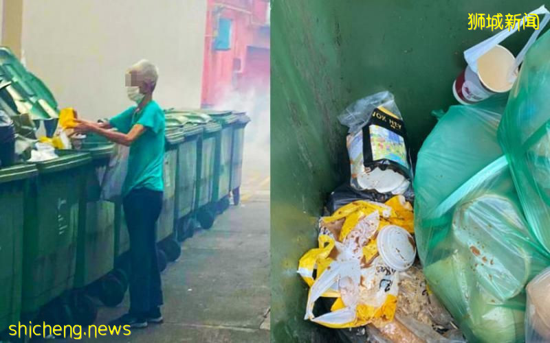 开口向路人讨吃 好心人送晚餐怪叔扔垃圾桶
