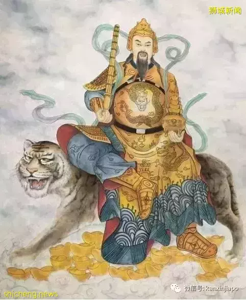 原来财神爷没虎不行!恭祝大家虎年行大运,财源滚滚来