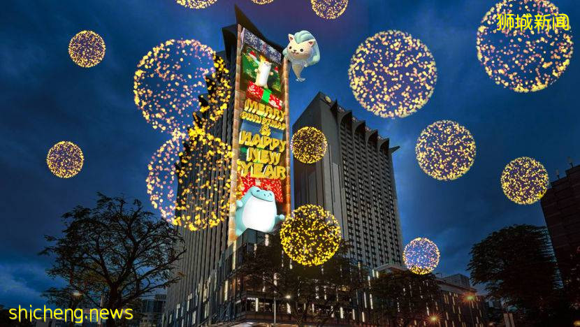 比去年更大规模🤩 乌节路圣诞灯饰绚丽回归!首创圣诞主题巨型夜间投影🎄