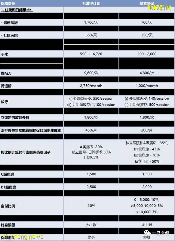 新加坡长期医疗保险产品责任设计示例!