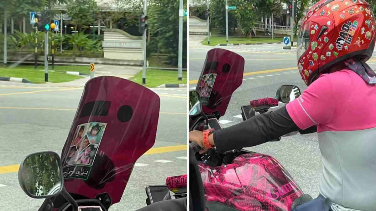 Foodpanda送餐手在摩托上放孩子照，时时刻刻提醒自己“为的是孩子”