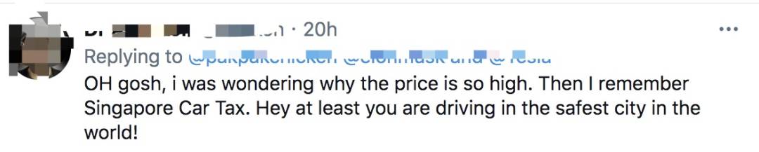 “在新加坡,我买了世界上最贵的特斯拉,花了100万!国内只要30万”