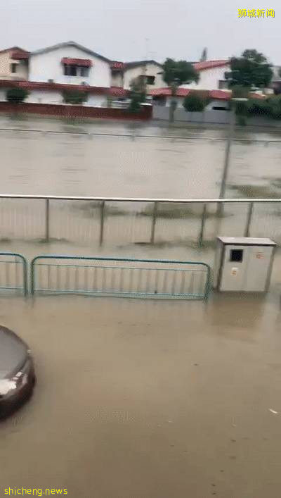 今天,新加坡被大暴雨淹沒了!
