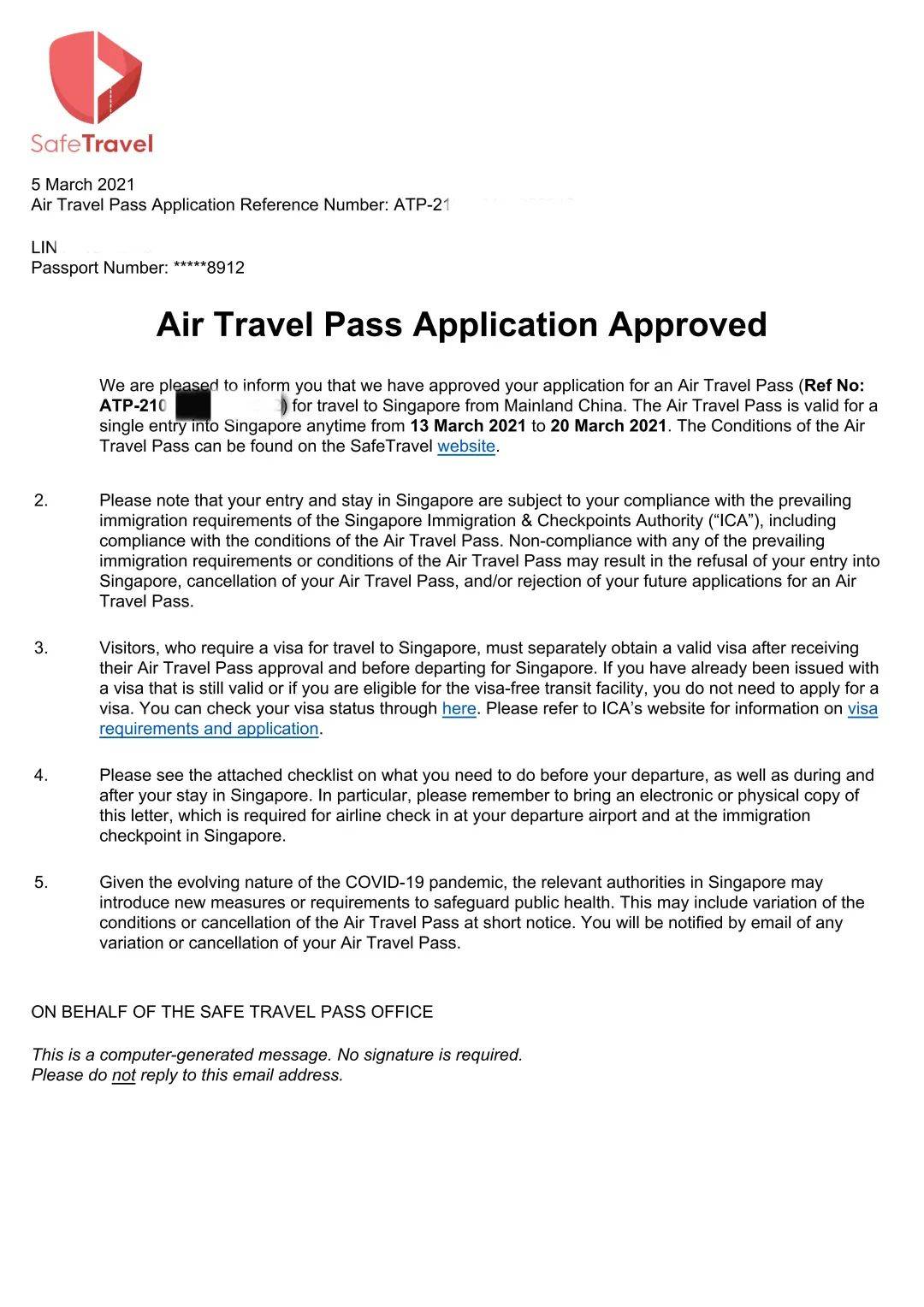 2021年新加坡最新入境温馨小贴士