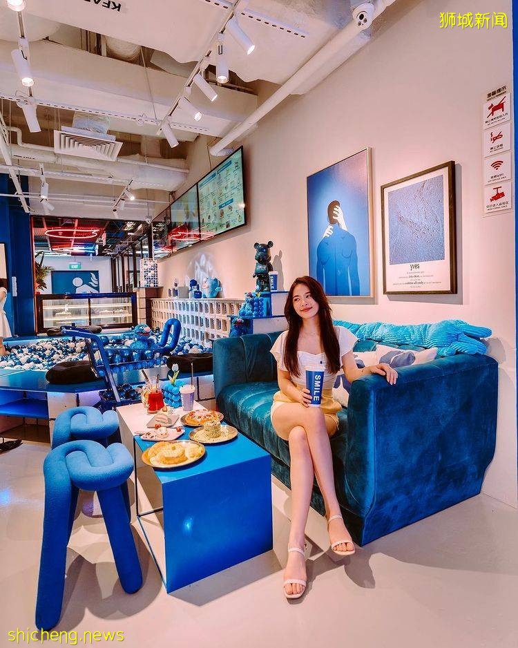 全店高顔值💙Smile Dessert第二間分店走藍色療愈風！琳琅滿目的甜品，等你來打卡📷