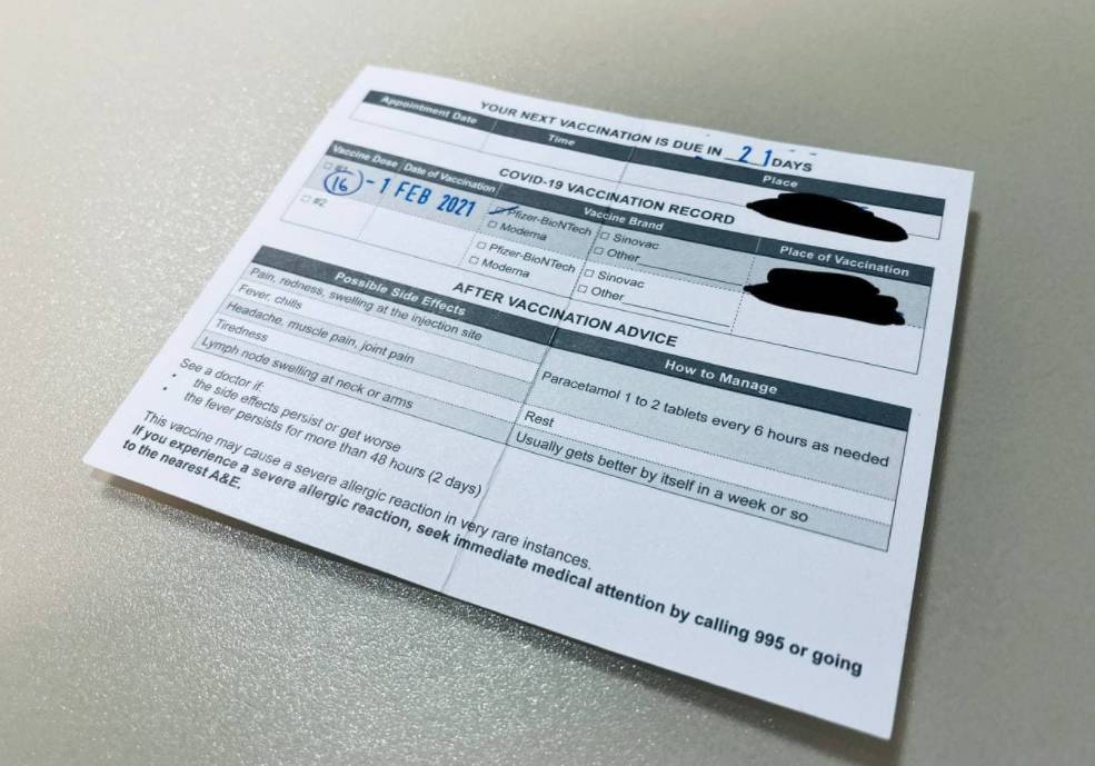 总理夫人何晶FB透露重要数据,新马两地有望凭疫苗证明免隔离