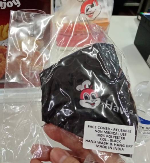 快来Jollibee吃一顿丰盛的快餐吧,限量版口罩免费送