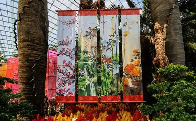 新加坡濱海灣花園新春花展“大麗花之夢”攜手“春到河畔”，熱鬧溫馨年味濃