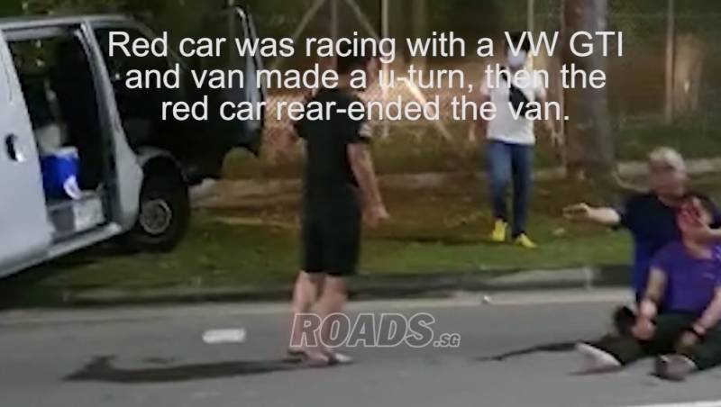 新加坡恐怖車禍!貨車跟奧迪馬路上競賽,被撞爛是它