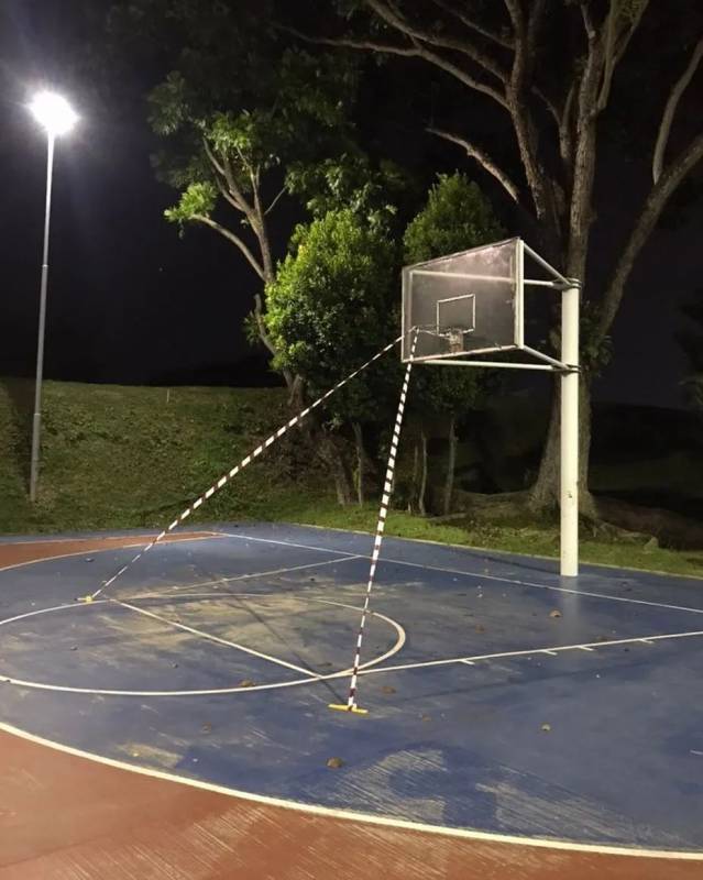 新加坡用膠帶做了一場大型公共藝術