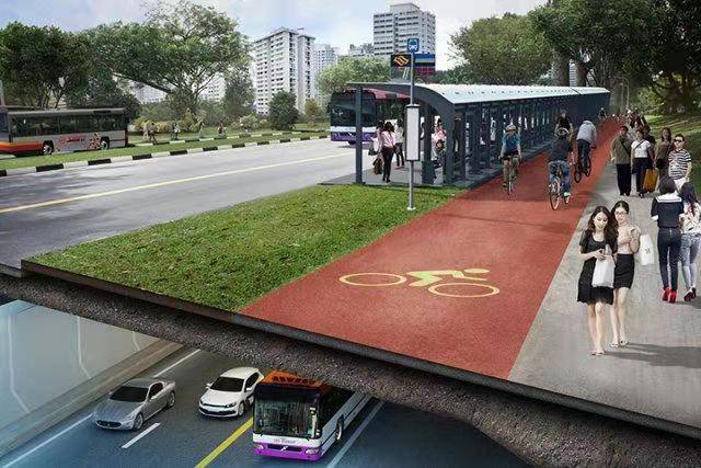 新加坡将在甘榜金钟附近扩建行人专用区及单车道