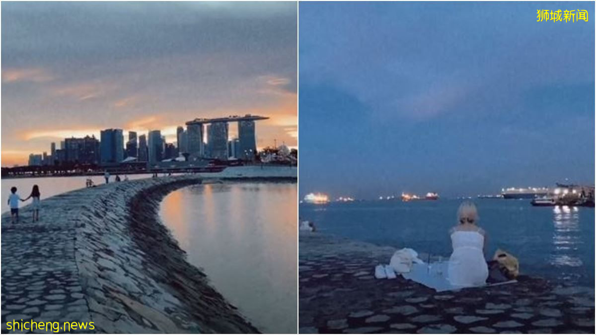 新加坡隐藏滨海湾防波堤, 本地网友疯传