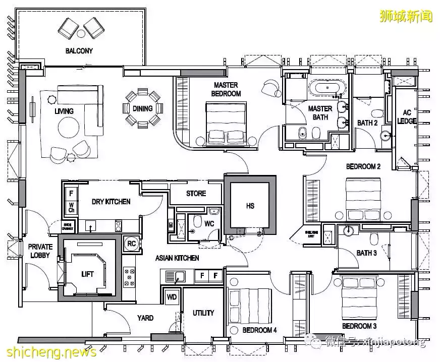 乌节三翠林：第10邮区豪宅，永久地契，值得您收藏，最新豪华四卧室样板房