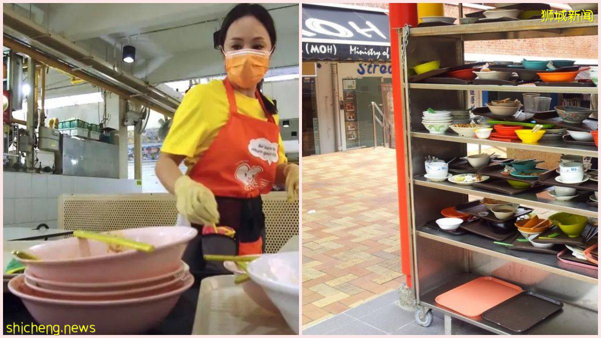 尽管很多人吃完后会归还托盘,但一些食客还是认为应该由清洁工来做