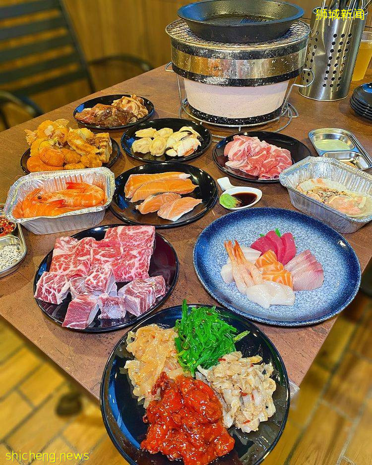 日式BBQ燒烤店👉Kujaku Yaki開張促銷🎉午餐時段$29.90暢吃頂級肉片&amp;生魚片🍣