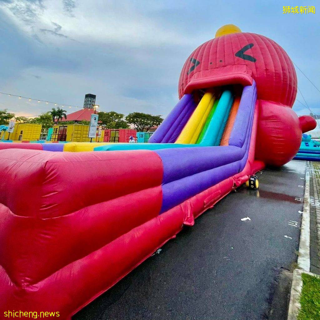 新加坡最大型的充氣城堡🏰正式登陸Downtown East!10米充氣滑水道+蹦床滑梯、瘋狂蹦跶💥