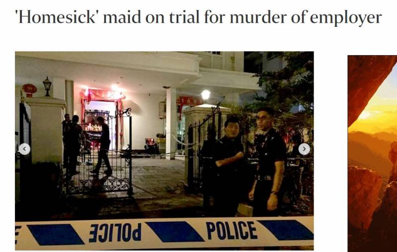 “女佣车 祸时舍身救了我的孩子后，在新加坡去 世了...”