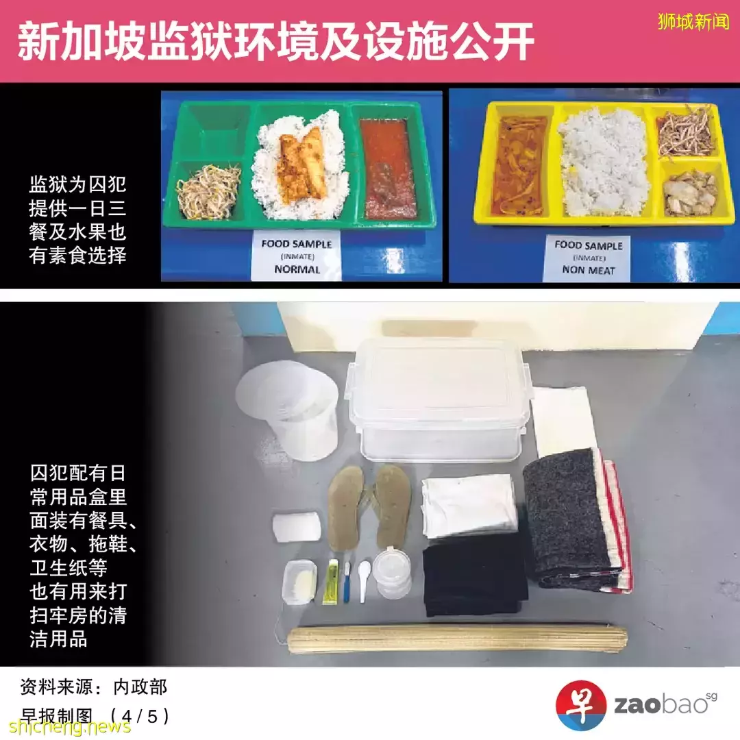 揭密！新加坡牢房什么样？囚犯一日三餐吃什么？每天能