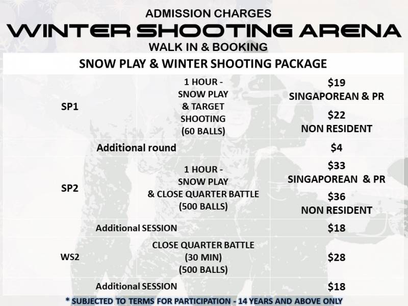 新加坡最冷的射擊競技場! 由 Snow City 精心打造 · 堪稱真人版絕地求生 · 刺激戰場狂飙腎上腺素 ! 你確定不來體驗一下