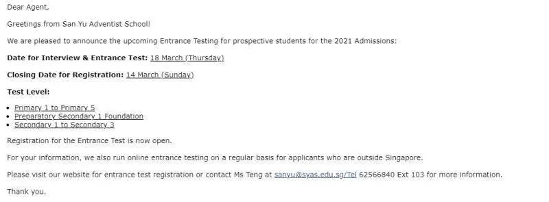 最新动向：新加坡三育中小学全年级招生申请通道开放！3月14日截止，考位先到先得