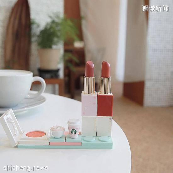 星巴克×Stonebrick推出彩妆神仙联名！超可爱浅粉色系口红+眼影，打造超甜的春日妆容