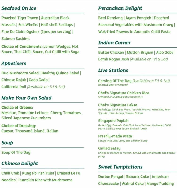 新加坡11月美食折扣！自助餐5折！日料、国菜买一送一