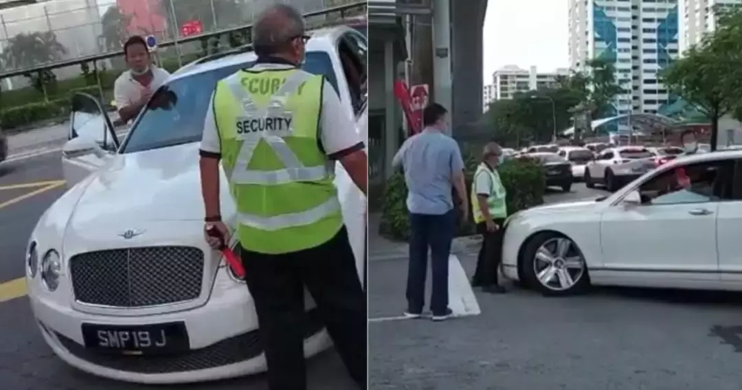 对话曝光!新加坡“宾利男”开车冲撞学校保安,被全岛痛骂
