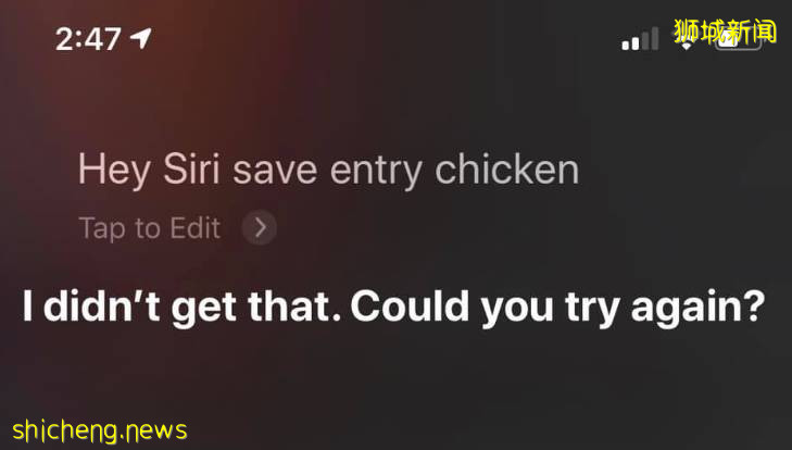 你可以说“嘿，Siri，SafeEntry签到”并且不按任何电话