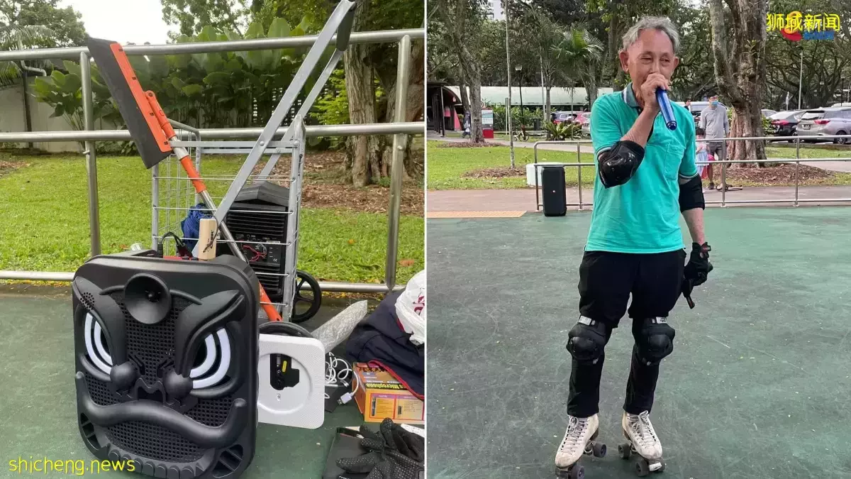 年近古稀仍潇洒“追风” 滑轮大叔：玩到玩不动为止 