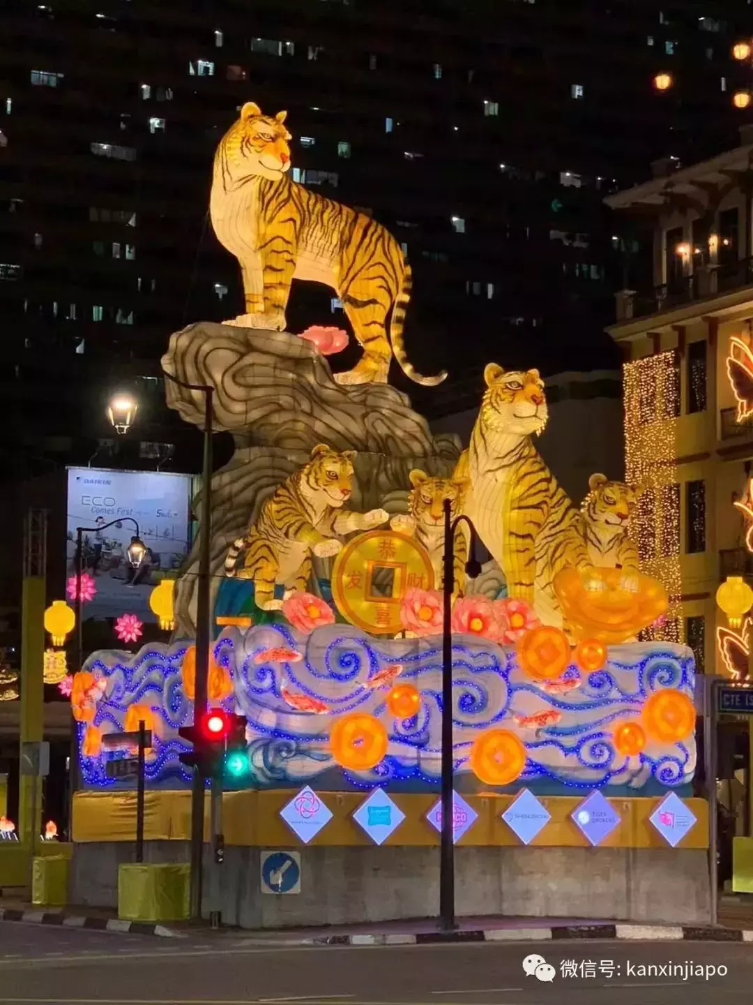 进入虎年开始倒计时,昨晚举行牛车水新年亮灯仪式