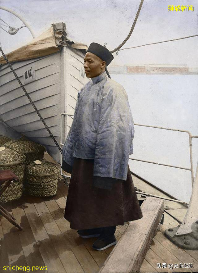 老照片:清朝末年,中國人下南洋謀生,很多人在新加坡當苦力