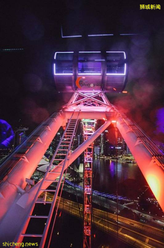 在摩天輪上看新加坡夜景是什麽樣子的!