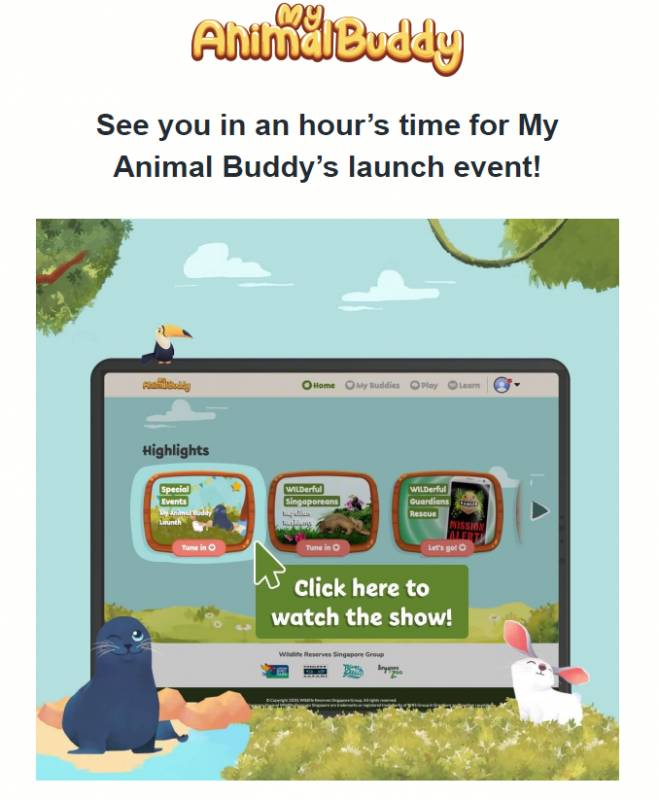 新加坡野生動物保育集團“動物夥伴”計劃，足不出戶讓孩子同小動物們愉快玩耍